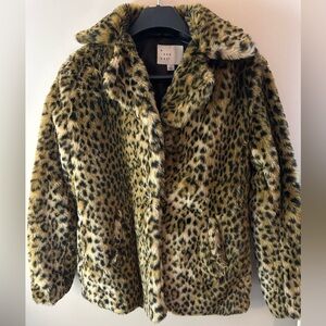 Faux Fur Leopard Print Jacket
